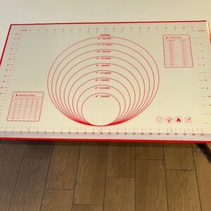 Fox Run Silicone Pastry Baking Mat with Dough Measurements Oven Safe